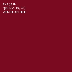 #7A0A1F - Venetian Red Color Image